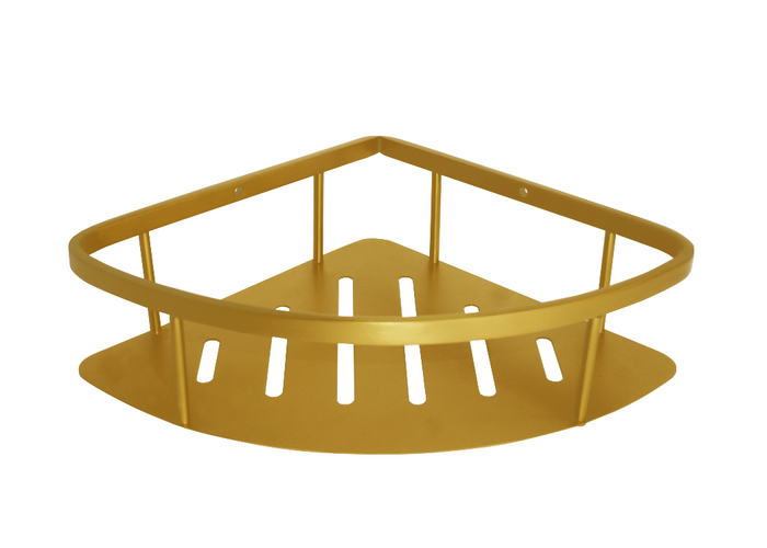 SUS304 Corner Multi-Purpose Basket - Matt Gold