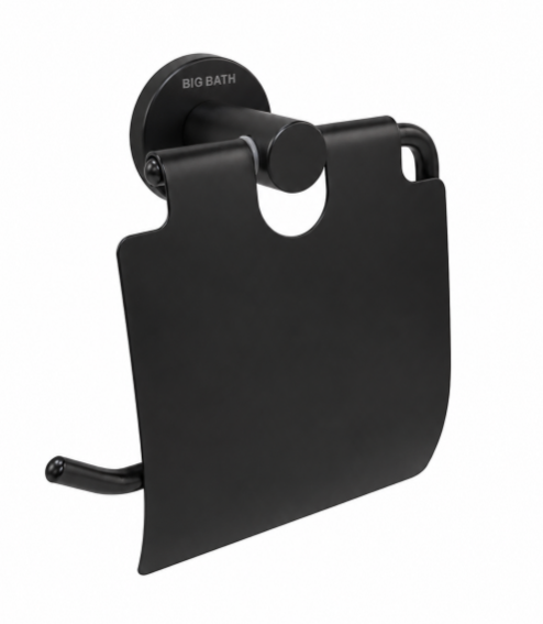 SUS304 Paper Holder with Cover - Matt Black