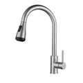 SUS304 Pull-Down Pillar Sink Mixer c/w 4-Functions Shower Head - Satin