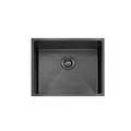 SUS304 Single Bowl Mini Nano Kitchen Sink c/w Roll Up Rack & Basket - Nano Black