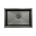 SUS304 Single Bowl Mini Nano Sink c/w roll up rack & basket - Nano Black