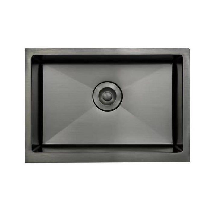 SUS304 Single Bowl Mini Nano Sink c/w roll up rack & basket - Nano Black