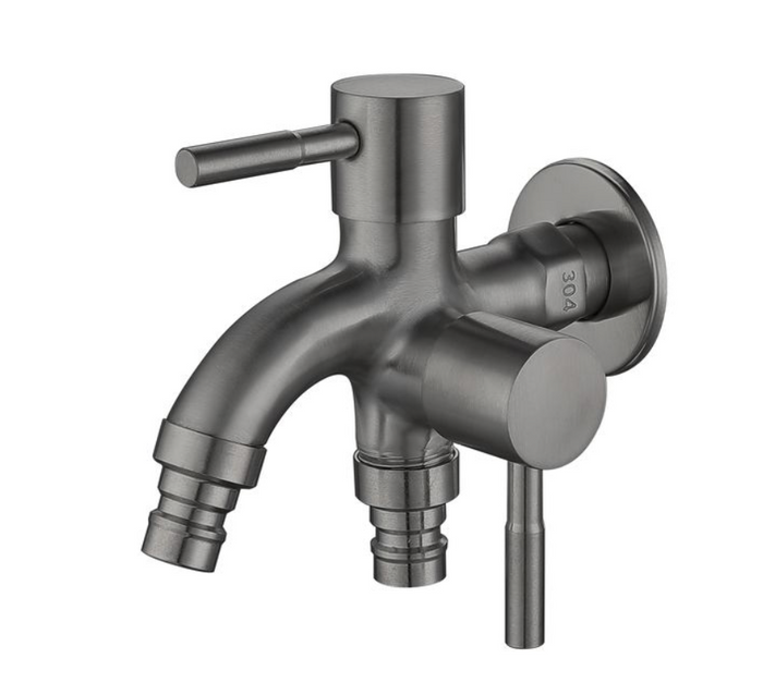 SUS304 Two Way Hose Bib Tap