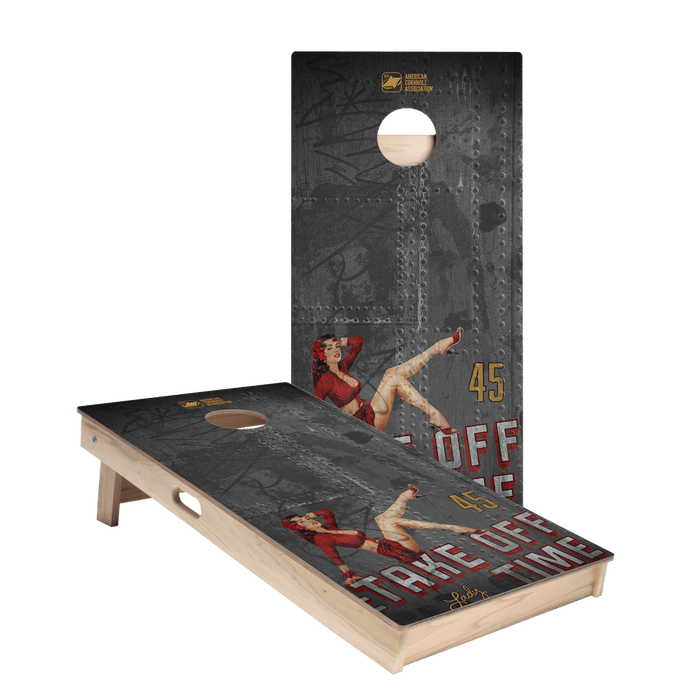 Take Off Time Star Cornhole Boards - ACA - 000221 | American Cornhole Association