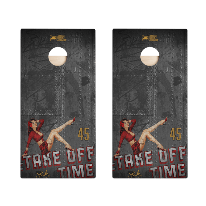 Take Off Time Star Cornhole Boards - ACA - 000221 | American Cornhole Association
