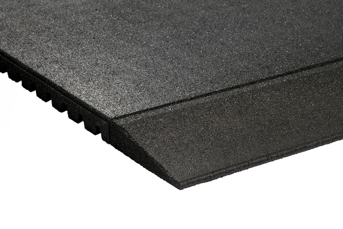 Tapered Granuflex Rubber Gym Mat Edge - 30mm (1000mm x 200mm) - Strength Shop