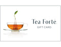Tea Forté Gift Card with logo and glass teacup