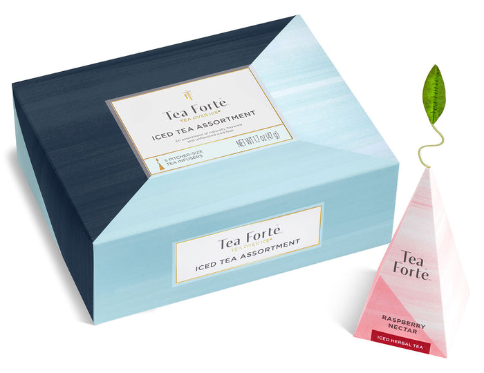 Tea Over Ice® 5pk Sampler, closed lid with infuser to the side