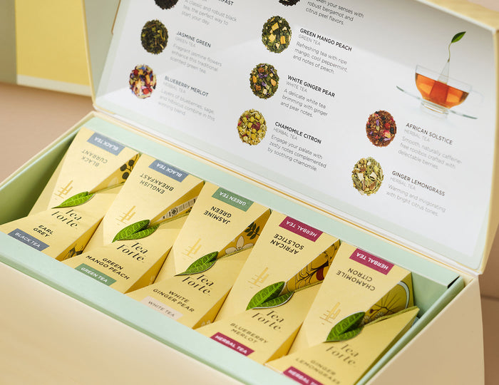 MAIN PDP |  Tea Tasting Assortment Presentation Box of 20 infusers,  closeup