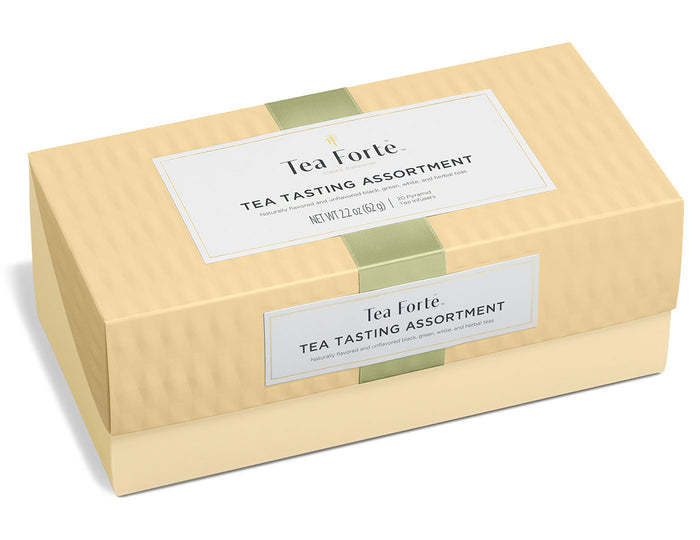 Tea Tasting Assortment in a 20 count presentation box with lid closed