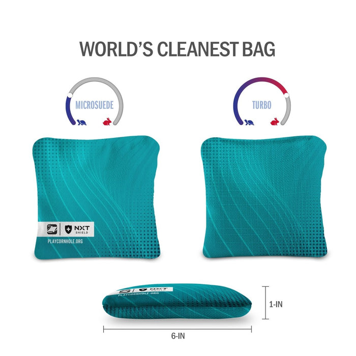 Teal NXT Shield Cornhole Bags, - American Cornhole Association