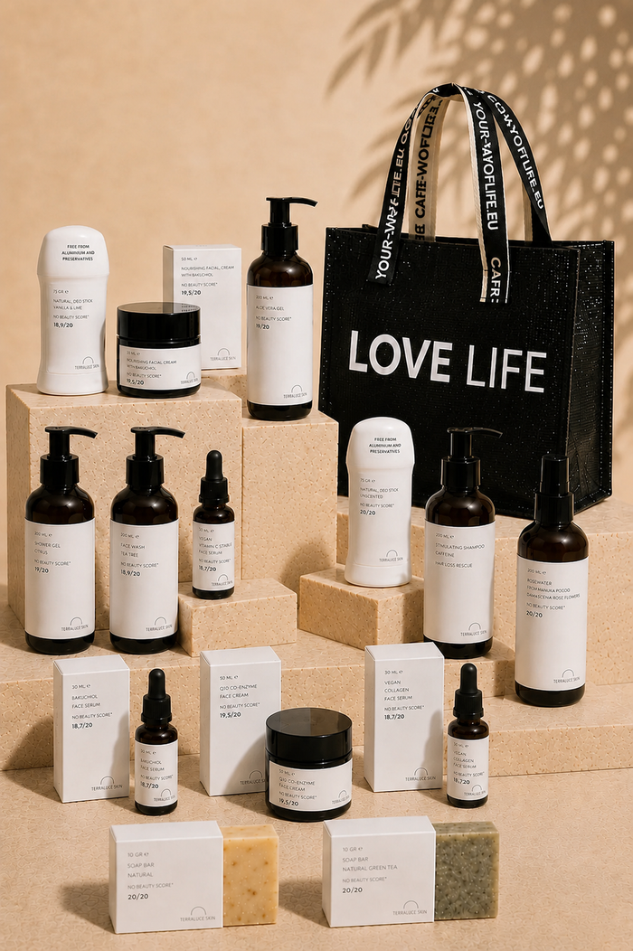 Luxe cadeau set met natuurlijke skincare producten