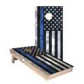 Thin Blue Line Star Cornhole Boards - ACA - 000007 | American Cornhole Association