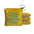 Throw Like a Champion Limited Edition Synergy Soft Cornhole Bags | 03.26 DROP - Gold 107041-130 | American Cornhole Association