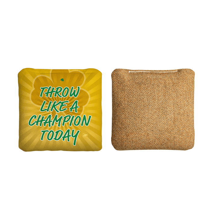 Throw Like a Champion Limited Edition Synergy Soft Cornhole Bags | 03.26 DROP - Gold 107041-130 | American Cornhole Association