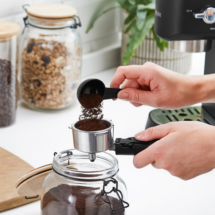 Traditional Compact Pump Espresso Coffee Machine - Black