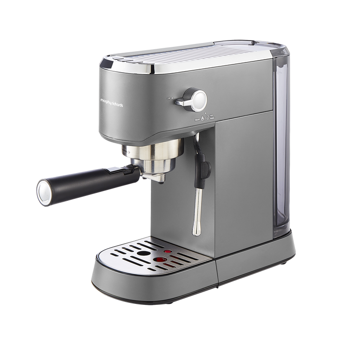Traditional Compact Pump Espresso Coffee Machine - Grey