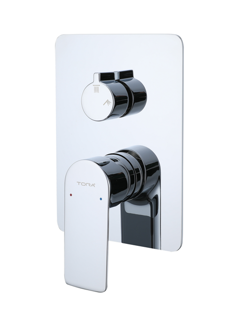 Two Way Concealed Bath Mixer with Diverter - Chrome