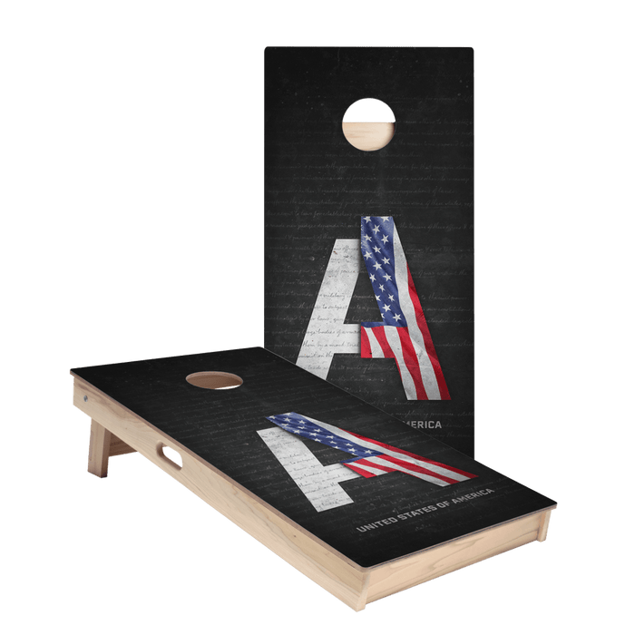 United States Flag Constitution Star Cornhole Boards - ACA - 000281 | American Cornhole Association