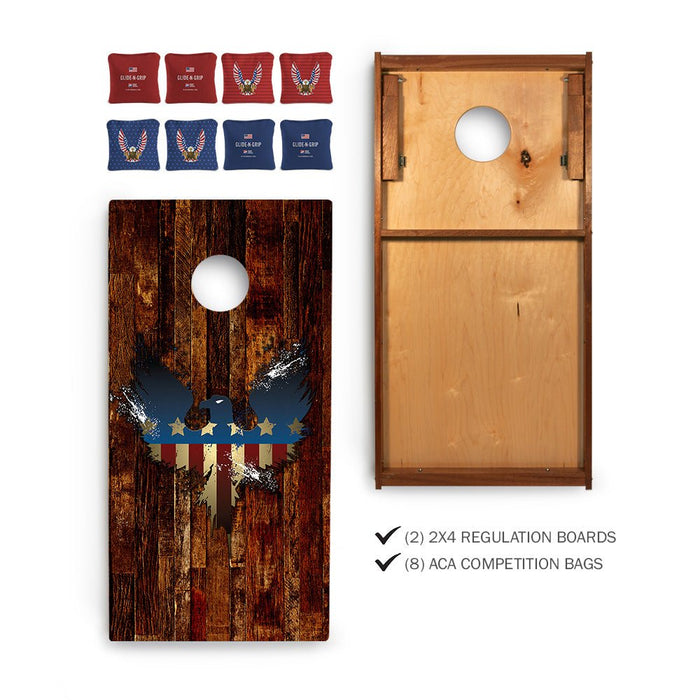USA Eagle Sig Pro 2x4 Regulation Cornhole Bundle -  | American Cornhole Association