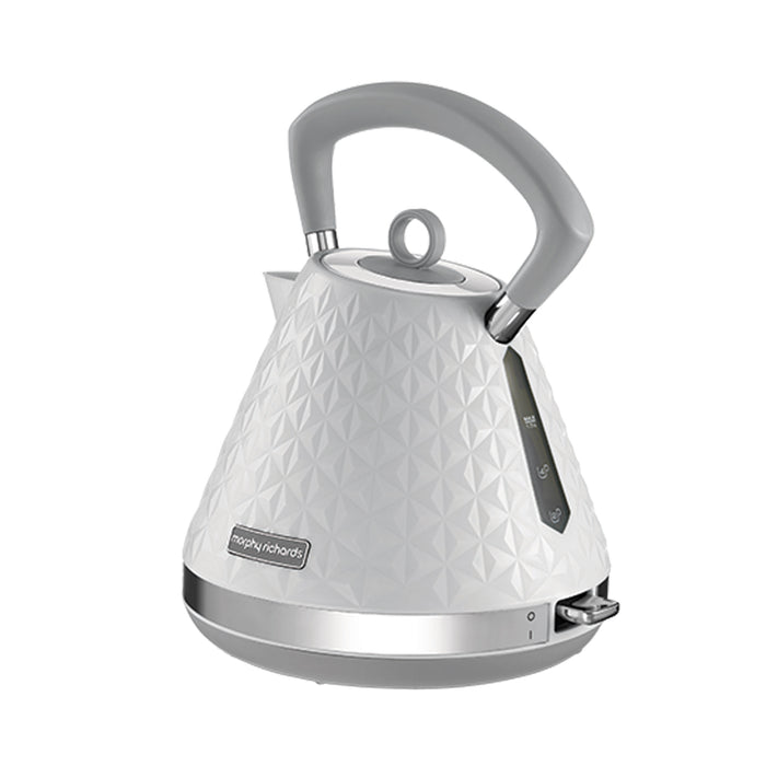 white pyramid kettle on white background