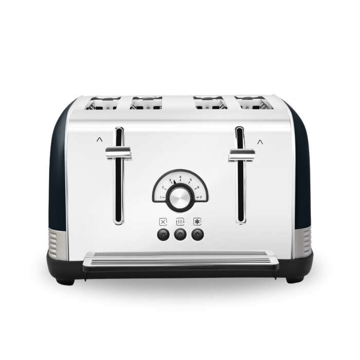 Venture Retro Black 4 Slice Toaster - Onyx