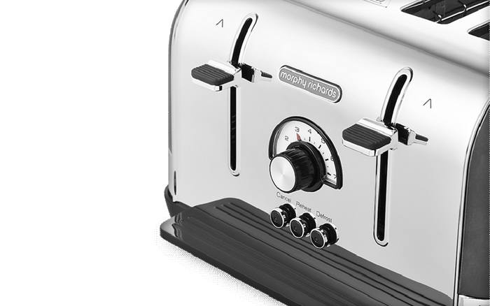 Venture Retro Black 4-Slice Toaster