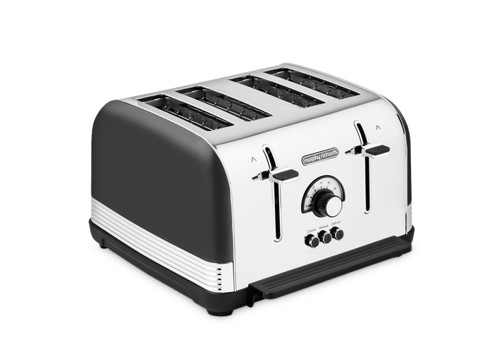 Venture Retro Black 4-Slice Toaster