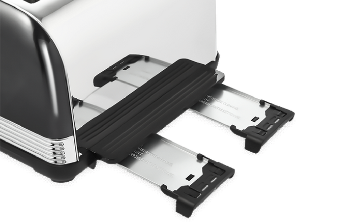 Venture Retro Black 4-Slice Toaster