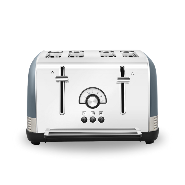 Venture Retro Blue 4 Slice Toaster - Basalt
