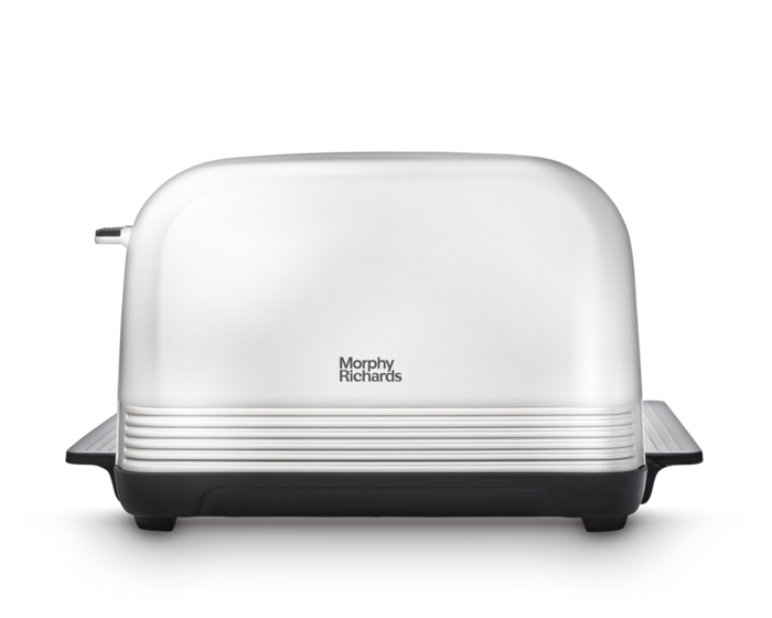 Venture Retro Silver 4 Slice Toaster - Tungsten