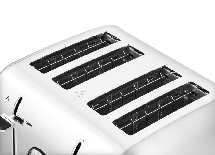 Venture Retro Silver 4 Slice Toaster - Tungsten