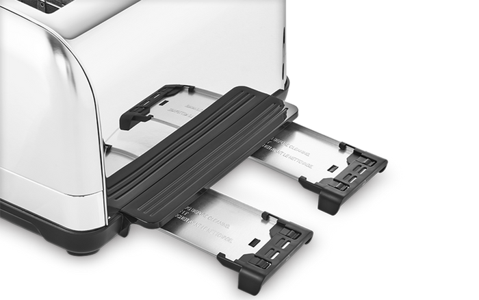 crumb tray on 4 slice toaster