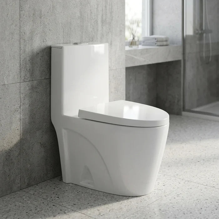 VIDA Washdown WC Complete Set (S-250mm) - White in a room setting