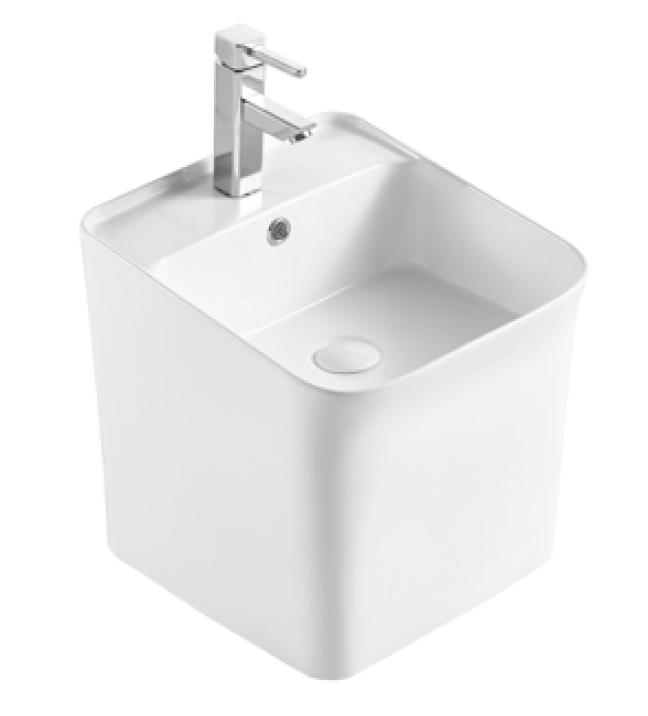 Wall Hung Wash Basin c/w Fixing Bolts - White