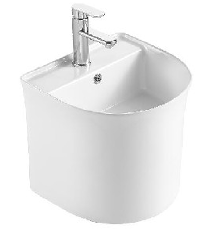 Wall Hung Wash Basin c/w Fixing Bolts - White