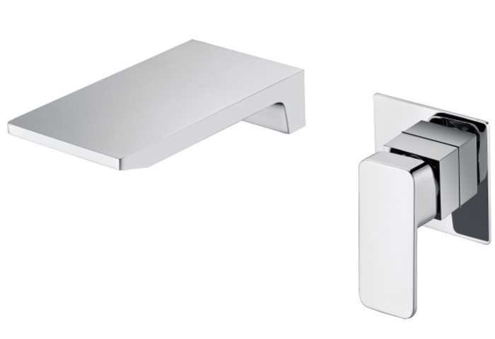 Wall Mixer With Spout - Chrome