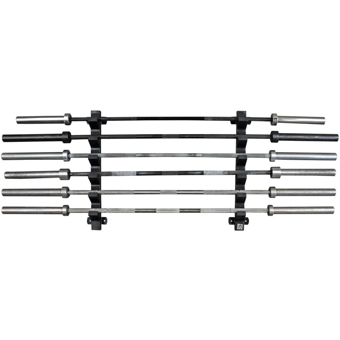 Wall Mountable Horizontal Bar Holder - 6 Bars - Strength Shop