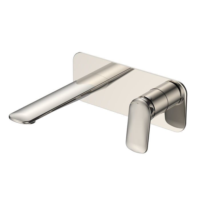 Wall Mounted 2 Hole Basin Mixer with Backplate - French Gold