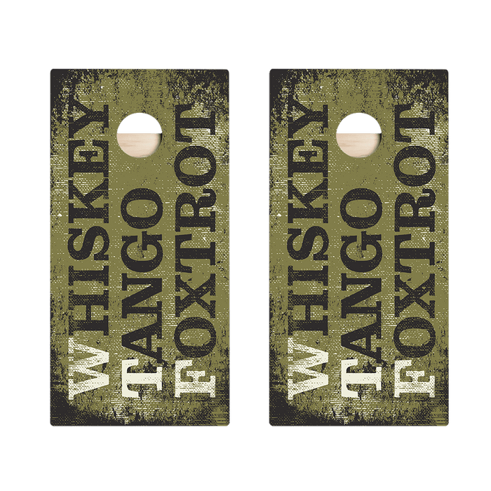 Whiskey Tango Foxtrot Star Cornhole Boards - ACA - 000167 | American Cornhole Association