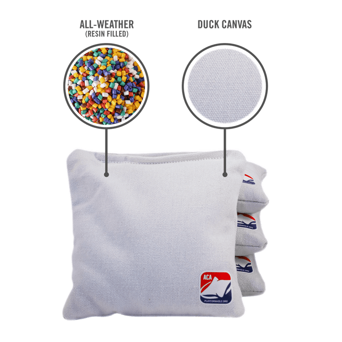 White Daily 66x Cornhole Bags, - American Cornhole Association