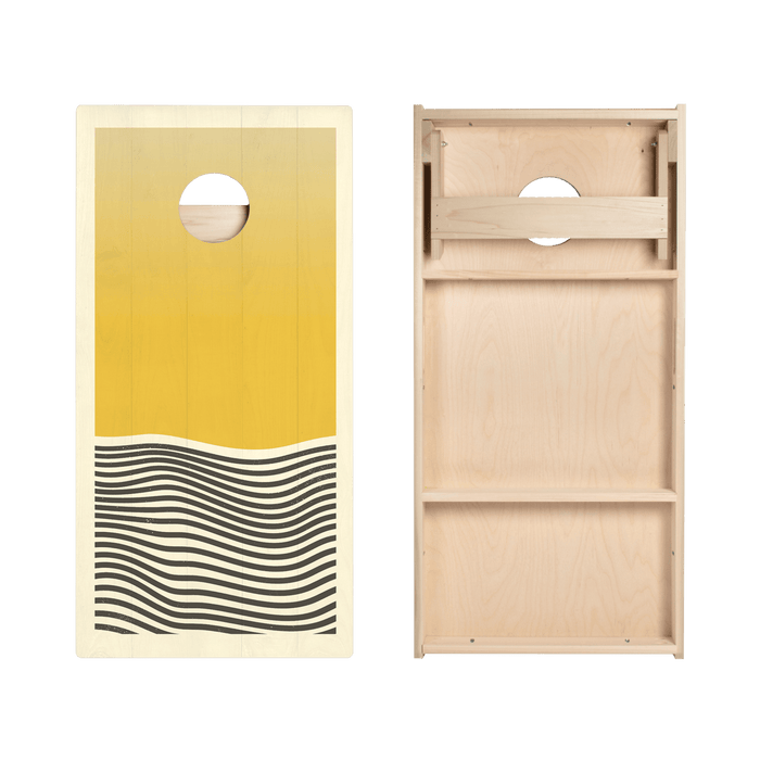 Yellow Waves Star Cornhole Boards - ACA - 000309 | American Cornhole Association